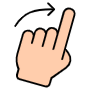 Hand Swipe Right free icon for commercial use