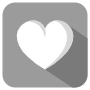 Heart Button Gray Square Rounded icon