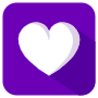 Heart Button Purple Square Rounded icon
