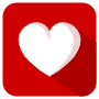 Heart Button Red Square Rounded icon