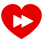 Heart Fast Forward Red Button icon