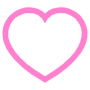 Heart Isolated Pink Outline icon