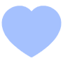 Heart Pastel Blue free icon for commercial use