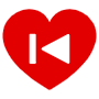 Heart Play Back Red Button icon