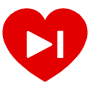 Heart Skip Red Button icon