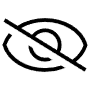 Hide Black Outline icon