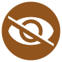Hide Brown Circle Round free icon for commercial use