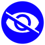 Hide Naval Blue Circle Round free icon for commercial use