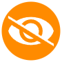 Hide Orange Circle Round icon