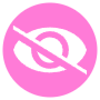 Hide Pink Circle Round free icon for commercial use