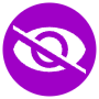 Hide Purple Circle Round icon