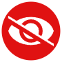 Hide Red Circle Round free icon for commercial use