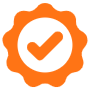 High Quality Orange Check free icon for commercial use