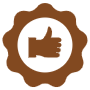 High Quality Thumbs Up Brown free icon for commercial use