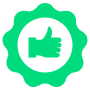 High Quality Thumbs Up Light Green free icon for commercial use
