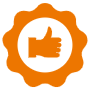 High Quality Thumbs Up Orange free icon for commercial use