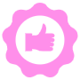High Quality Thumbs Up Pink free icon for commercial use