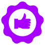 High Quality Thumbs Up Purple free icon for commercial use