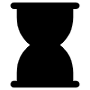 Hourglass Black Silhouette free icon for commercial use