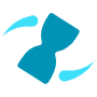 Hourglass Loading Time Blue free icon for commercial use