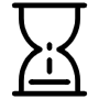 Hourglass Simple Black Outline free icon for commercial use