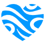 Abstract Heart Cute Blue icon