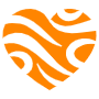 Abstract Heart Cute Orange free icon for commercial use
