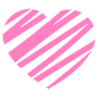 Abstract Heart Pink Sketch icon