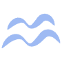 Abstract Shape Waves Blue free icon for commercial use