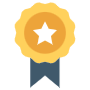 Award Badge Yellow free icon for commercial use