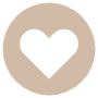 Beige Heart Circle Round free icon for commercial use