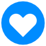 Blue Heart Circle Round icon