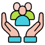 Customer Care Hands free icon for commercial use