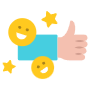 Customer Satisfaction Thumbs Up free icon for commercial use