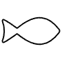 Fish Black Outline icon