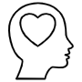 Mental Health Black Outline Head free icon for commercial use
