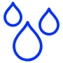 Naval Blue Water Drops Outline free icon for commercial use