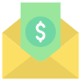 Paycheck Envelope Yellow free icon for commercial use
