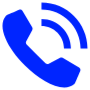 Phone Calling Naval Blue free icon for commercial use