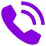 Phone Calling Purple free icon for commercial use