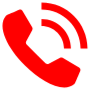 Phone Calling Red free icon for commercial use