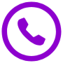 Phone Purple Circle round Outline free icon for commercial use
