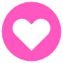 Pink Heart Circle Round free icon for commercial use