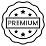 Premium Stars Qualify Badge Black Outline free icon for commercial use