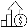 Profit Black Outline free icon for commercial use