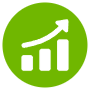 Profit Circle Green free icon for commercial use