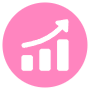 Profit Circle Pink free icon for commercial use