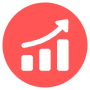 Profit Circle Red free icon for commercial use