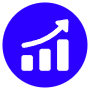 Profit Investment Circle Blue free icon for commercial use