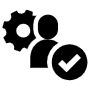 Quality Assurance Analyst Black Check Mark free icon for commercial use